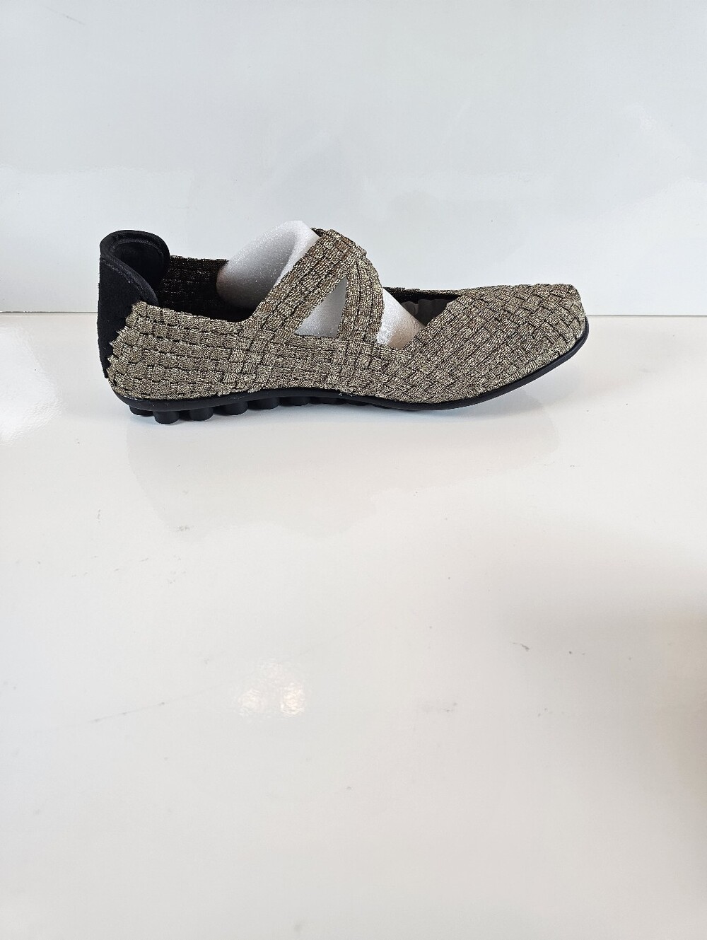 Bernie Mev Woven Metallic Bronze Comfort Flats Women's EU 40 US 9 NWOB - Picture 4 of 8